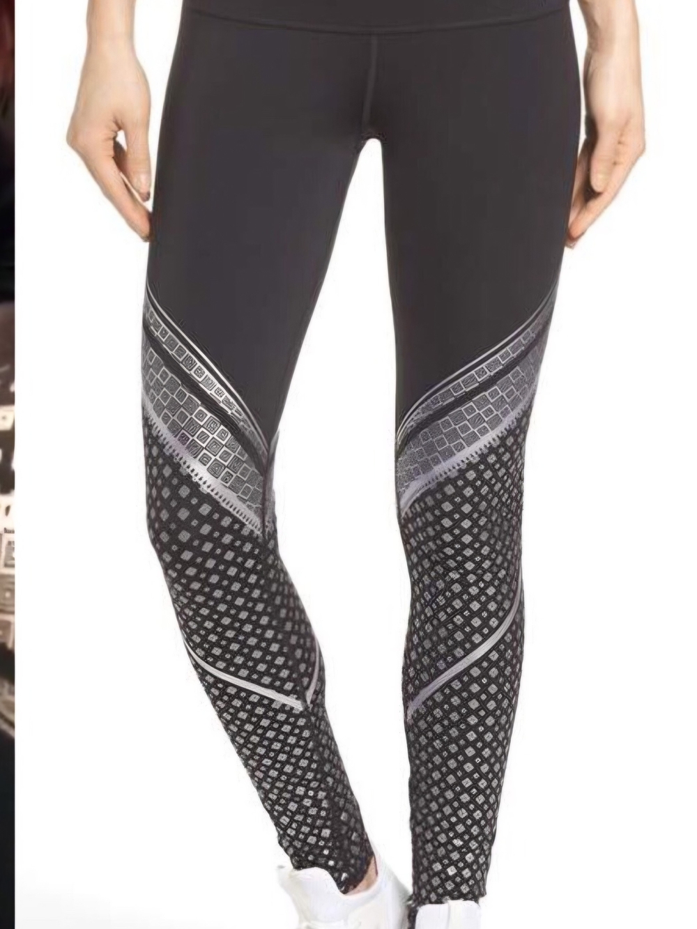 GUC Black Puma Patterned Gold High-Waist Performance Leggings